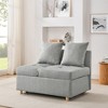 VYNXARIA Convertible Sleeper Sofa Chair Adjustable Backrest Recliner,Modern Linen Fabric for Living Room for Tight Spaces - 2 of 4