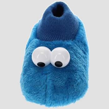 Toddler Sesame Street Cookie Monster Sock Slippers - Blue