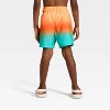 Toddler Boys' Ombre Dino Swim Trunks - Cat & Jack™ Bright Orange - 2 of 3