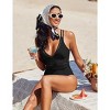 AI'MAGE Women One Piece Swimsuit V Neck Bathing Suits Tummy Control Swimsuits Mesh Hollow Out Swimwear S-XXL - 3 of 3