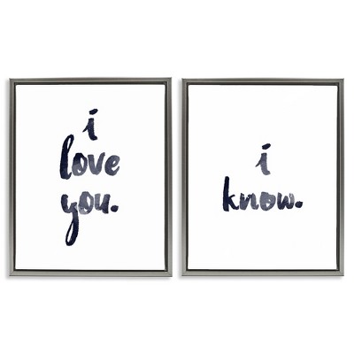 Stupell Industries Glam I Love You Phrase, 17" x 21"