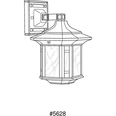 Weathered Bronze Outdoor Wall Lantern with Honey Art Glass