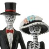 13" Black Outfitted Skeleton Couple - 3 of 4