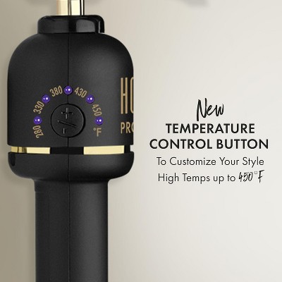 HOT TOOLS 24K Gold Extended Barrel Spring Curling Iron 1.5 with Clamp for Loose Curls