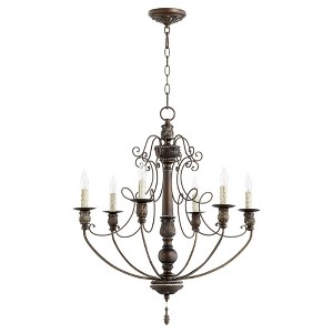 Quorum Lighting Salento 6-Light Chandelier, Vintage Copper, 27 Width, 29.75 Height - 1 of 3