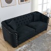 GDFStudio James Velvet Upholstered Tufted Chesterfield 3-Seater 77" Sofa with Nailhead - 2 of 4
