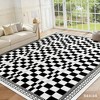 COZONY Washable Modern Abstract Checkered Low Pile Area Rug for Living Room Bedroom Dining Room - 4 of 4