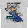 Dog Man Hand Drawn Dog With Colorful Logo, The Bark Knight on Athletic Heather Youth T-Shirt - 2 of 3