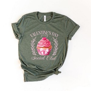 Simply Sage Market Women's Coquette Valentine Cupcake Short Sleeve Graphic Tee - 1 of 4