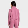 Girls' Airy Sleek Ribbed Half Zip Pullover - All In Motion™ - 2 of 3