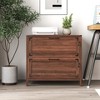 2-Drawer Lateral File Cabinet with Lock, Filing Cabinet for Home Office, Lockable Farmhouse File Organizer - 3 of 4