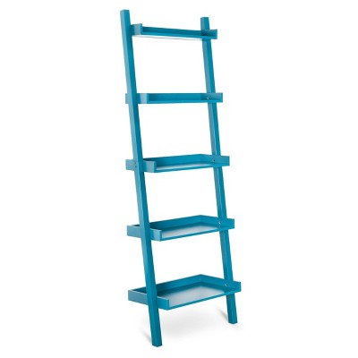 Lowry Leaning Bookcase - Teal