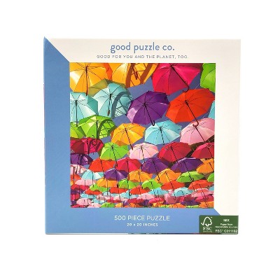 Good Puzzle Co. Rainbow Umbrellas Jigsaw Puzzle - 500pc