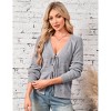 Garvee Women Cute Cardigan Sweaters Y2K Long Sleeve V Neck Bow Tie Front Cadigan Knitwears Bow Tops - 2 of 4