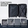 100% ABS Lightweight Suitcase with 360° Spinner Wheels, Telescoping Handle & Spacious Interior Durable, Secure Travel Luggage Set - 4 of 4