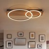 LLHZSY Integrated LED Wood Flush Mount Ceiling Light Fixture, 2-Light 23 3/5 Inch - 3 of 4