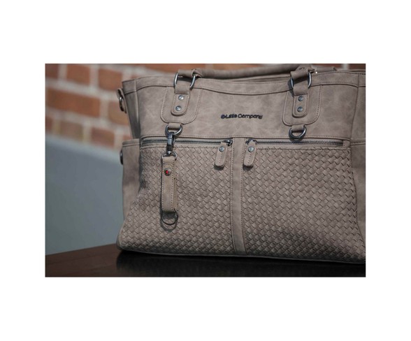 Little Company Monaco Braided Diaper Bag - Taupe