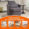 MOONMISS 360 Degree Swivel Barrel Chair,Comfy PU leather Round Accent Sofa Chair,Leisure Arm Chair for Nursery,Hotel,Bedroom,Office - 2 of 4