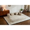 Corduroy Convertible Sleeper Sofa Bed with Cylindrical Pillow and Fixed-Shape Frame - 4 of 4