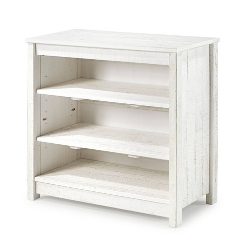 Shelburne Under Window Bookcase White, White Office Bookcase With Doors And Windows