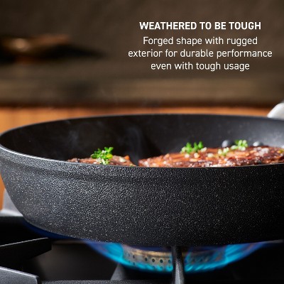 Black Aluminum Non-Stick Ceramic Coating Frypan Set, 8 and 10.5 inch