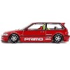 Honda Civic (EF) "Kaido Works V2" Red Metallic with Graphics "Kaido House" Special 1/64 Diecast Model Car by Mini GT - 3 of 4