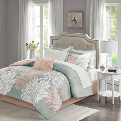 7Pcs Comforter Set, Solid Bedding Set, Cotton Bed Comforter