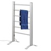 6-Bar Towel Warmer Drying Rack, Heavy Feet Steady Freestanding Wall Mount, Plug-in Electric Heat Dryer - 2 of 4