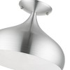 Livex Lighting Amador 1 - Light Semi-Flush Mount in  Brushed Aluminum - 4 of 4