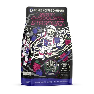 Bones Coffee Company Berry Chocolate Stardust 12 oz (Ground) - 1 of 4