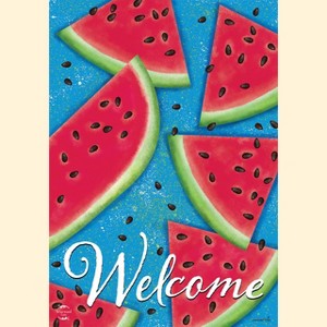 Watermelon Welcome Summer House Flag 28" x 40" Briarwood Lane - 1 of 4