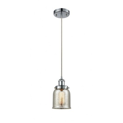 Bell - 1 Light Cord Hung Mini Pendant In Industrial Style-10 Inches Tall and 5 Inches Wide
