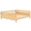 JUJABU Twin XL Size  Wood Platform Bed for Kids, with Safety Guardrails & Detachable Fence - 2 of 4