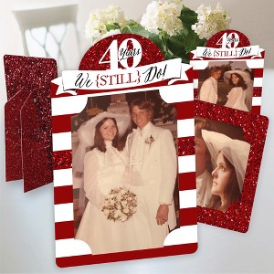 Big Dot of Happiness We Still Do - 40th Wedding Anniversary - Anniversary Party 4x6 Picture Display - Paper Photo Frames - Set of 12 - 1 of 4