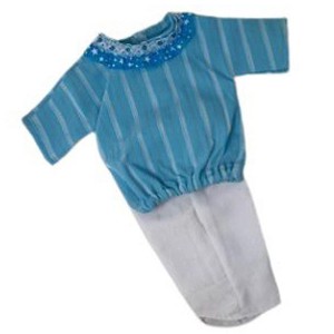 Doll Clothes Superstore Blue Top White Pants Fits 18 Inch Girl Dolls Like American Girl Our Generation My Life Dolls - 1 of 4