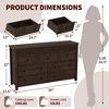 Dresser for Bedroom, Wooden Chest of Drawers, Fluted TV Stand, Storage Organizer - 2 of 4