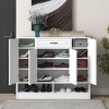 Modern Shoe Cabinet With Adjustable Shelves,Space-Saving Design Side Board Shoe Cabinet,Shoe Rack Cabinet,Entryway Shoe Cabinet-Cuddlewood - 2 of 4