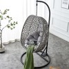 Egg Chair Hammock Swing with Stand, Wicker Patio Hanging Chair for Indoor/Outdoor Use, 350lbs Weight Capacity, Perfect for Bedroom, Garden, or Porch - 2 of 4