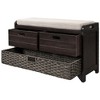 NicBex Shoe Rack Bench Shoe Storage Organizer with Removable Basket and Drawers Fully Assembled for Entryway Bedroom - 2 of 4