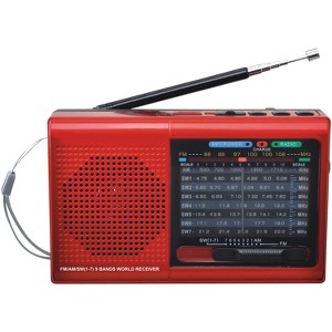 Supersonic® 9-Band Rechargeable Radio with Bluetooth® and USB/microSD™ Card Input, SC-1080BT - 1 of 4