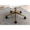 Gulches Modern Teddy Fabric Office Chair - 360° Swivel Adjustable Height Desk Chair with Gold Metal Legs & Universal Wheels, White - 4 of 4