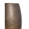 18" Aluminum Modern End Table with Hand-Hammered Texture and Oval Finish for Living Room - 4 of 4