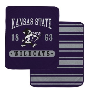NCAA Kansas State Wildcats Varsity Plaque Double Sided Royal Plush Blanket: Sports Team Logo - 1 of 1