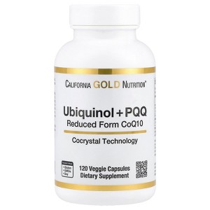 California Gold Nutrition Ubiquinol Reduced Form CoQ10 + PQQ, 120 Veggie Capsules - 1 of 3