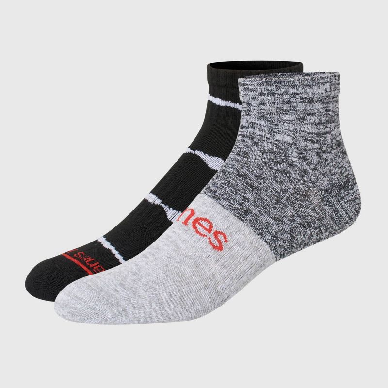 Hanes Premium Men's Ankle Socks 2pk - 6-12, 1 of 4