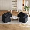 Corduroy curved sectional sofa with 8 pillows,Curved Symmetrical Modular Semi Circular Sofa (four modules) - 2 of 4