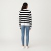Anna-Kaci Women's Striped Button Front Knit Cardigan with Contrast Trim and Long Sleeves - 4 of 4