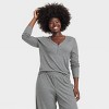 Women's Ribbed Henley Pajama Top - Auden™ - 4 of 4