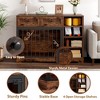 Whizmax 47" Dog Crate Furniture - Wooden TV Stand Kennel with 2 Drawers & 4 Shelves, Decorative Storage Cabinet for Large Dogs, Indoor Pet Cage - 4 of 4
