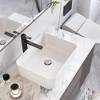 Whizmax Bathroom Vessel Sinks, Bathroom Sink, Ceramic Lavatory Vanity Vessel Sink with Overflow, Rectangle Sink, White - 2 of 4
